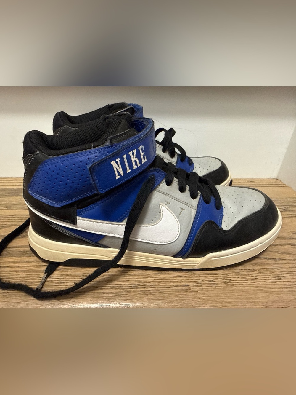 Nike Air Flytop Black Game Royal High Tops | Youth 5Y | Women’s 6.5
